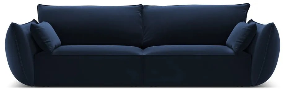 Divano blu scuro con rivestimento in velluto 208 cm Vanda – Mazzini Sofas