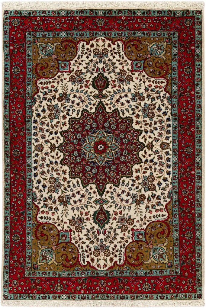 Tabriz Tappeto 150x100 (Iran) Annodato A Mano