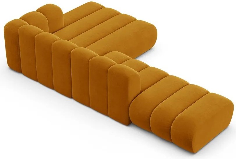 Divano angolare giallo ad angolo destro Lupine - Micadoni Home