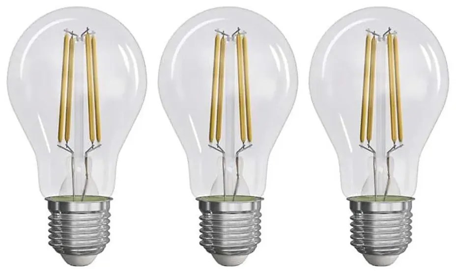 SET 3x Lampadina LED FILAMENT A60 E27/3,8W/230V 4000K Classe energetica A