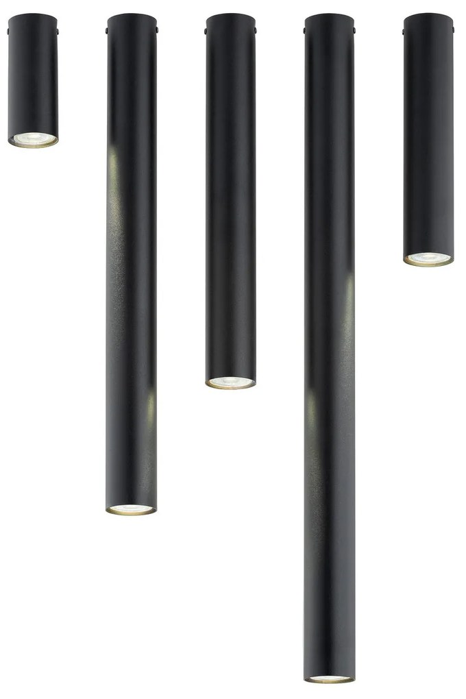 Plafoniera TECNO 1XXL da soffitto base GU10 Nera