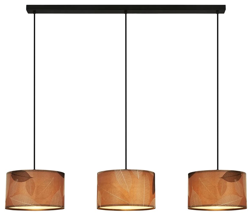 Lampadario Moderno Mata Metallo Nero 3 Luci E27