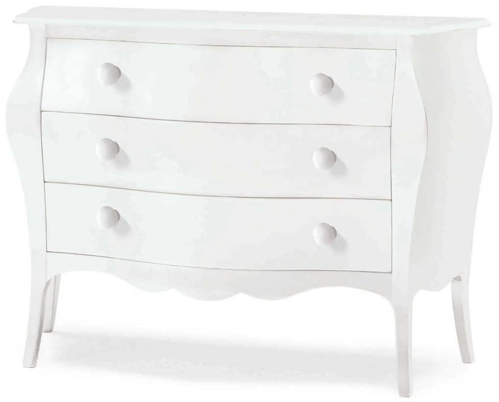 JALEN - comò in legno massello bombato