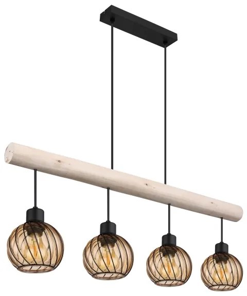 Globo 15534-4H - Lampadario a sospensione con filo PAULO 4xE27/15W/230V