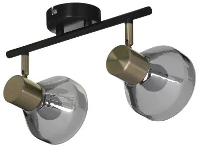 Lampadario Activejet AJE-LISA 2P Nero Dorato Metallo 40 W