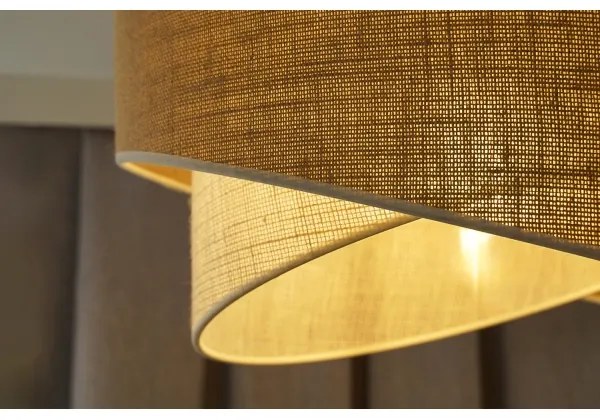 Duolla - Lampadario a sospensione con filo YUTE CELLO 1xE27/15W/230V diametro 45 cm marrone/grigio