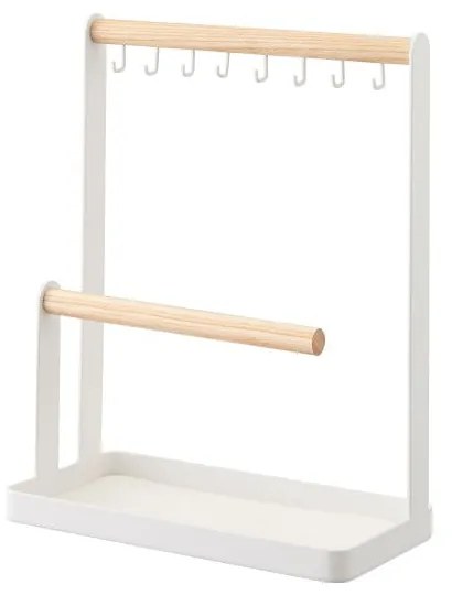 Piedistallo multifunzione bianco con dettagli in faggio Tosca - YAMAZAKI