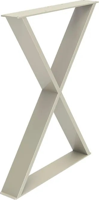 Gamba per mobili a X STEELMI Cross in acciaio cromo opaco L 58 x P 8 x H 71 cm