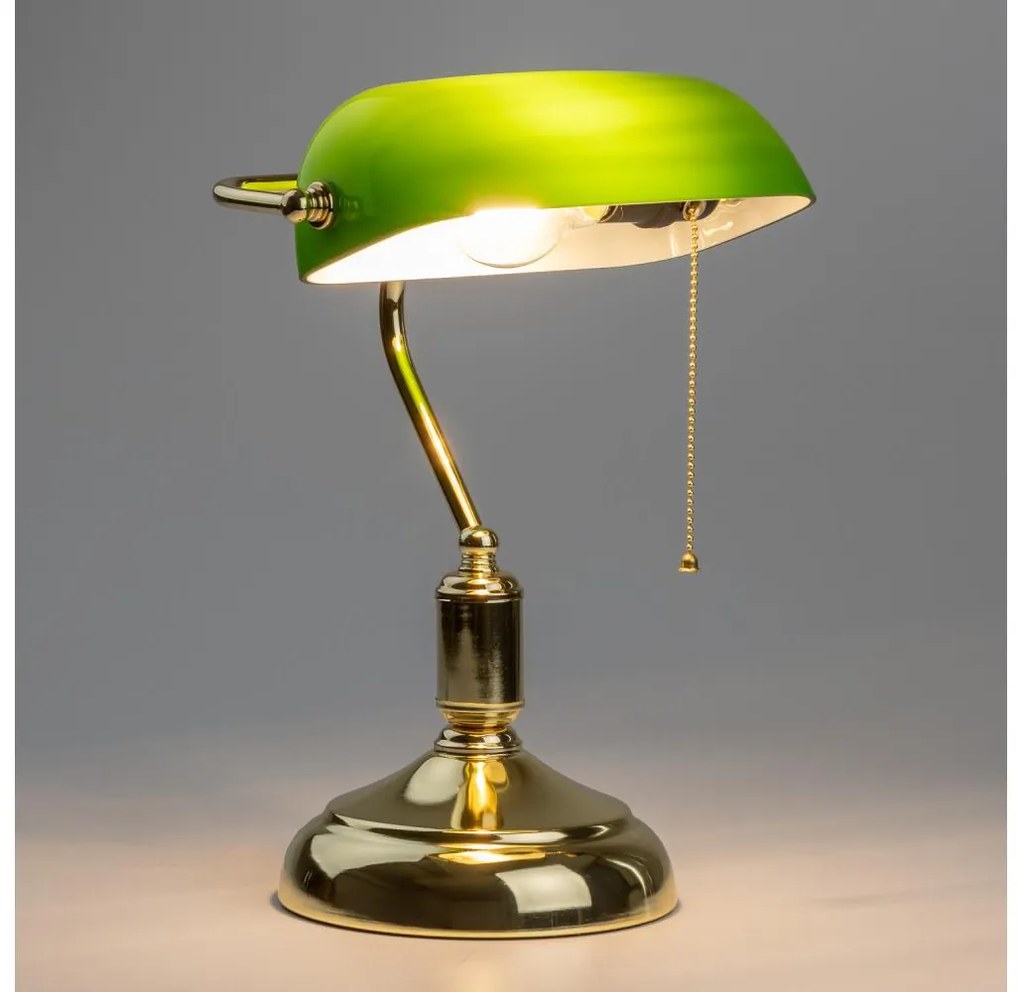 Brilagi - Lampada da scrivania BANK OFFICE 1xE27/60W/230V dorata/verde