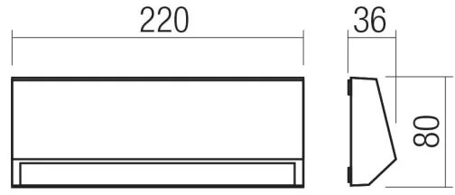 Redo 90680 - Lampada orientativa da esterno ANDER LED/4W/230V 3000K IP65 antracite