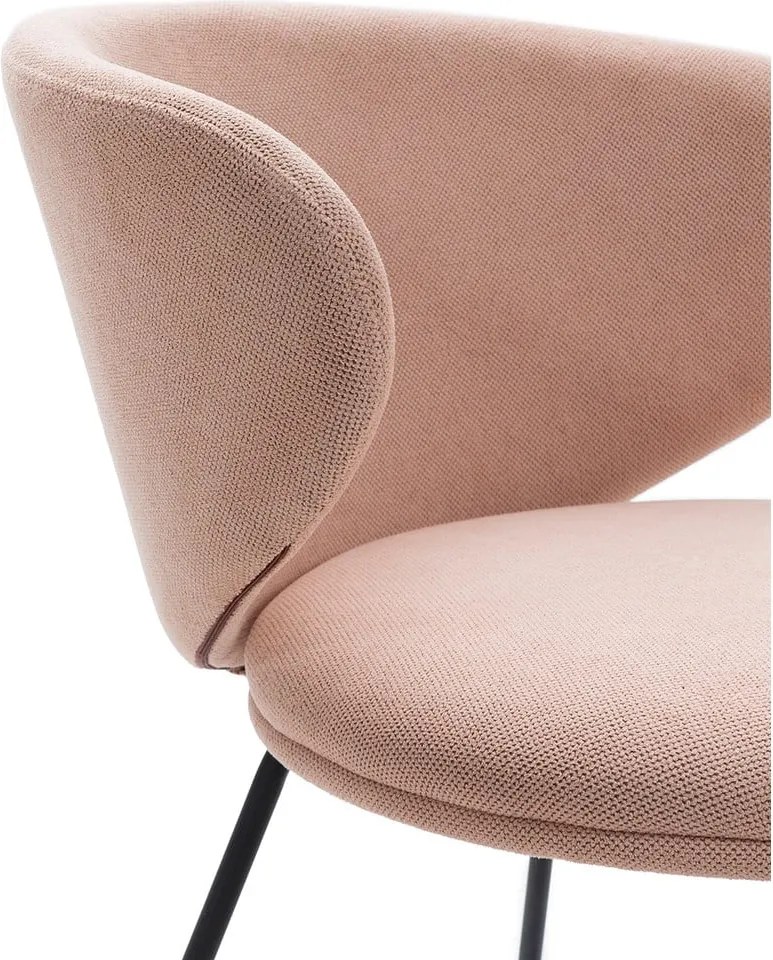 Set di sedie da pranzo rosa chiaro in imbottito 2 pz Rush – Marckeric