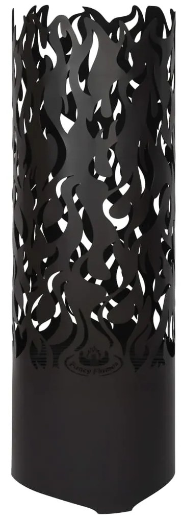 Braciere Cilindrico Flames İn Acciaio Nero Ff408 /