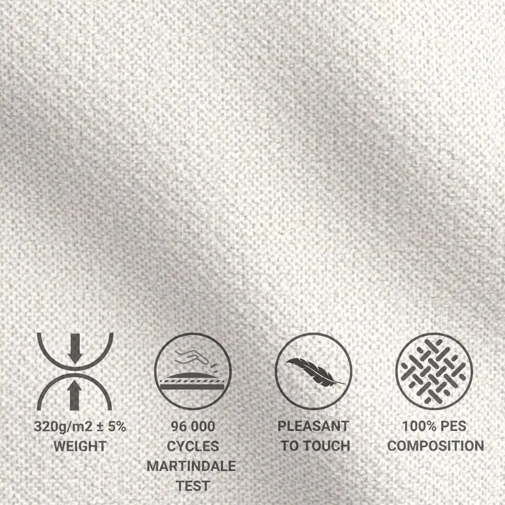 Letto boxspring crema con spazio contenitivo 180x200 cm Blend - Maison de Rêve