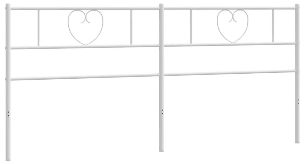 Testiera in metallo bianco 180 cm