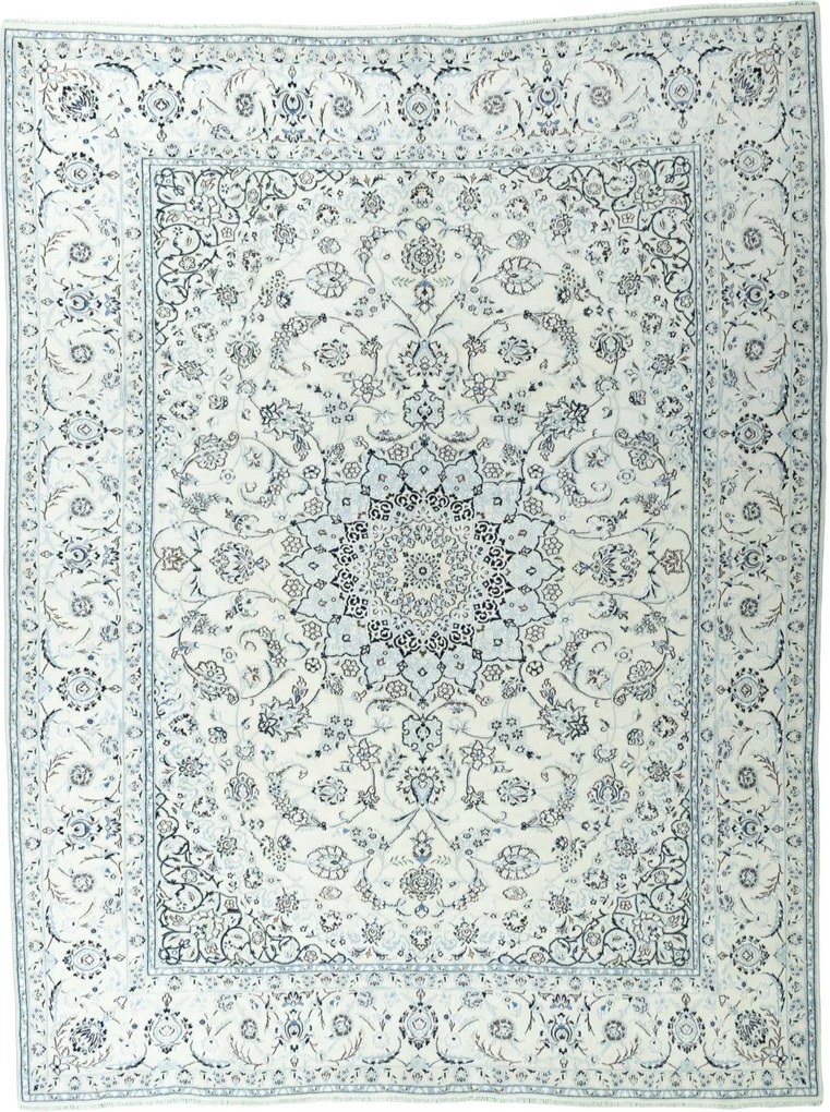 Nain Tappeto persiano 390 x 300 Beige (Iran) Annodato A Mano