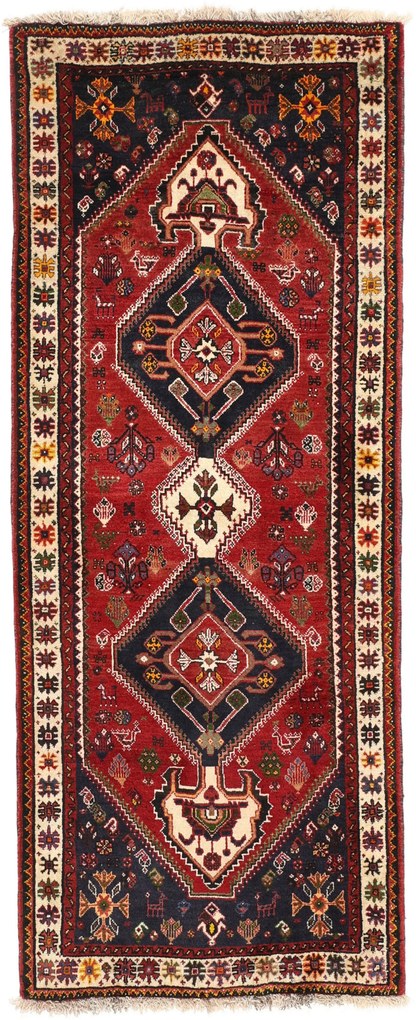 Shiraz Tappeto persiano 210x90 (Iran) Annodato A Mano