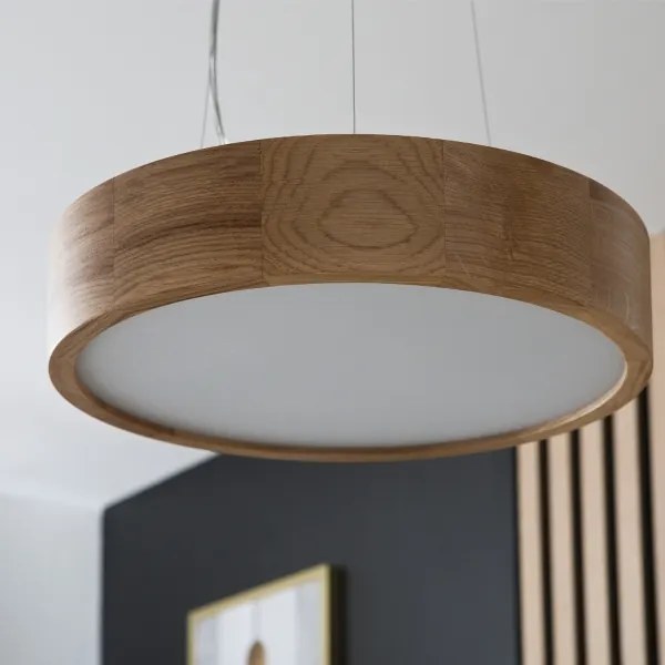 Lampadario a sospensione con filo OAK 2xE27/60W/230V quercia ø 37 cm