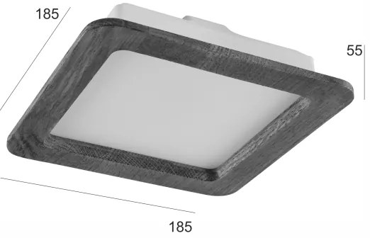 Lampada LED da incasso WOODY SPOT 17W 230V 3000K ciliegio 18,5x18,5 cm