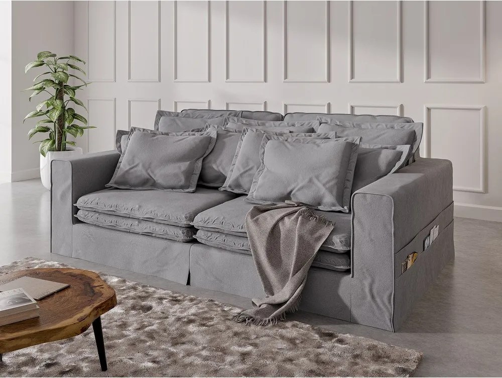 Divano grigio chiaro 236 cm Nora – Ropez