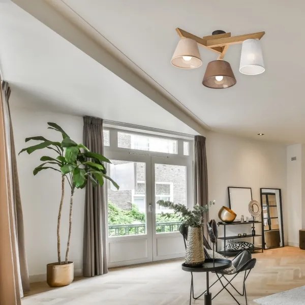 Plafoniera ANTONIO 3xE14/40W/230V rovere