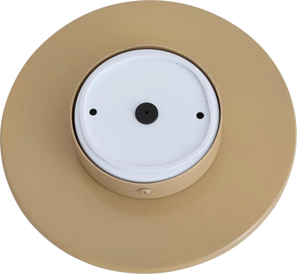 Lampada da parete retrò tortora con sfera opale rotonda 20cm IP44 - Lila