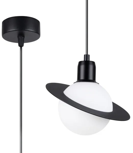 Sollux SL.1358 - Lampadario a sospensione con filo HYPERION 1xG9/8W/230V nero