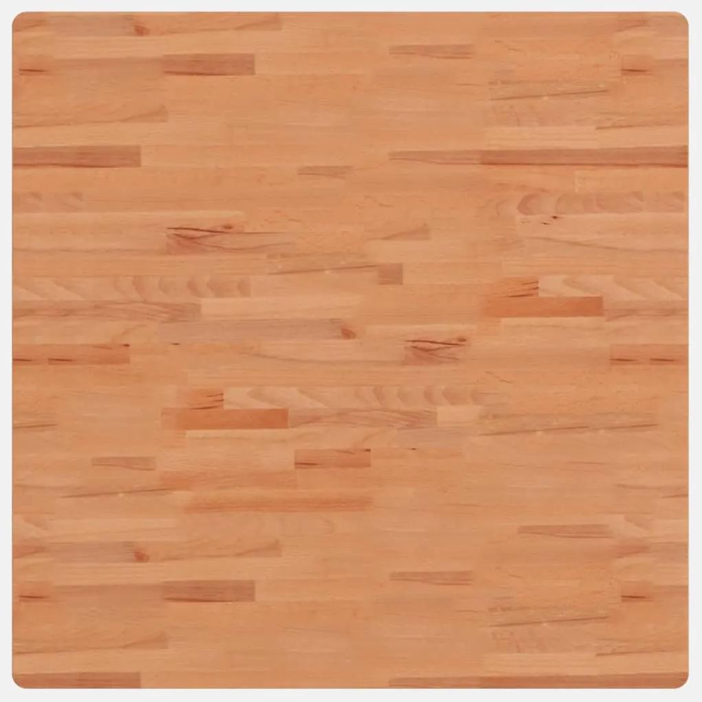 Piano per tavolo 90x90x2,5 cm quadrato legno massello di faggio