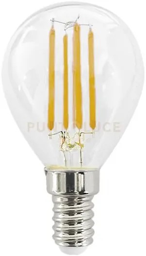 Gla290c- lampadina attacco e14 vetro trasparente d.4,5cm 2700k 600l...