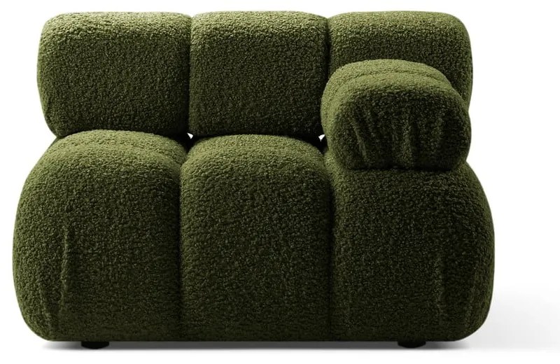 Divano modulo verde in tessuto bouclé (angolo destro) Bellis - Micadoni Home
