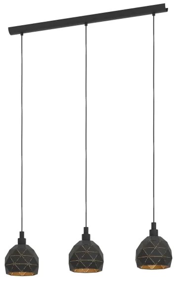 Eglo 97846 - Lampadario a sospensione con filo ROCCAFORTE 3xE14/40W/230V