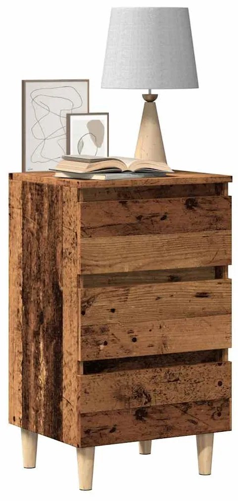 Comodino Legno Vecchio 40x35x69 Cm İn Legno Multistrato /