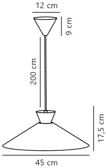Nordlux - Lampadario a sospensione con filo DIAL 1xE27/40W/230V diametro 45 cm nero