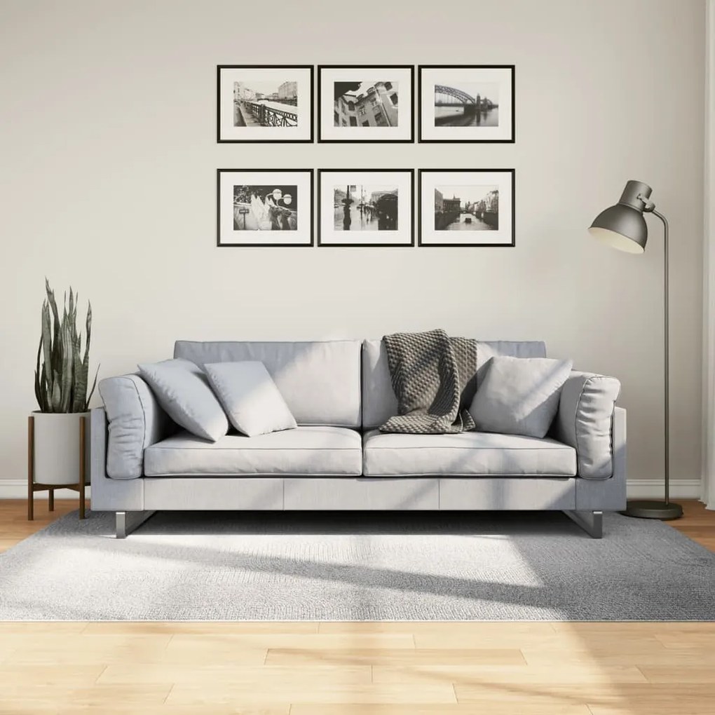 Tappeto Iza A Pelo Corto Aspetto Scandinavo Grigio 140x200 Cm /