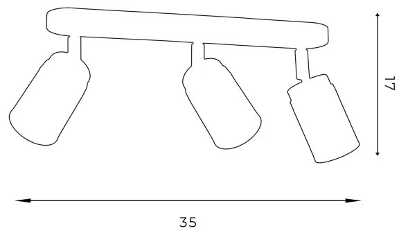 Faretto RENO 3xGU10/8W/230V nero/cromo