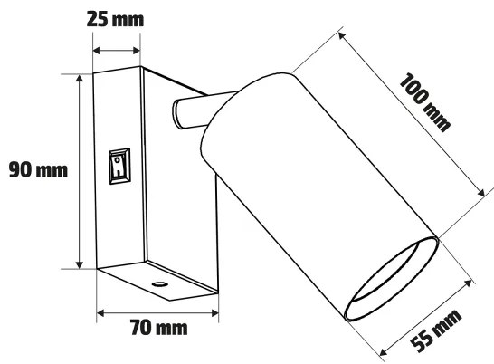 Brilagi -LED dimmerabile faretto da parete orientabile SELE 1xGU10/6W/230V nero/oro