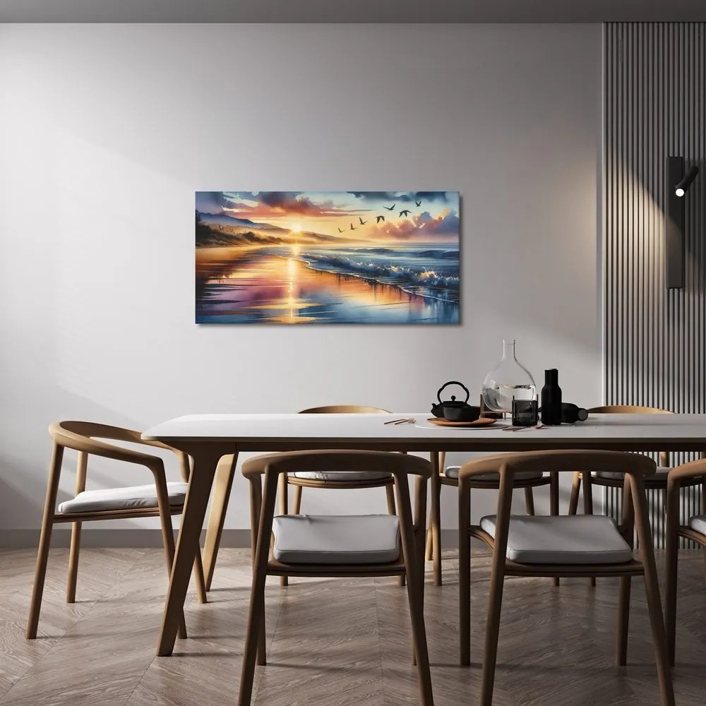 Quadro su tela – Spiaggia tranquilla al tramonto