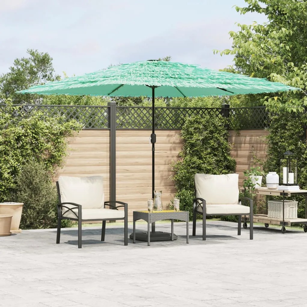 Ombrellone Giardino Con Palo İn Acciaio Verde 290x290x238 Cm /