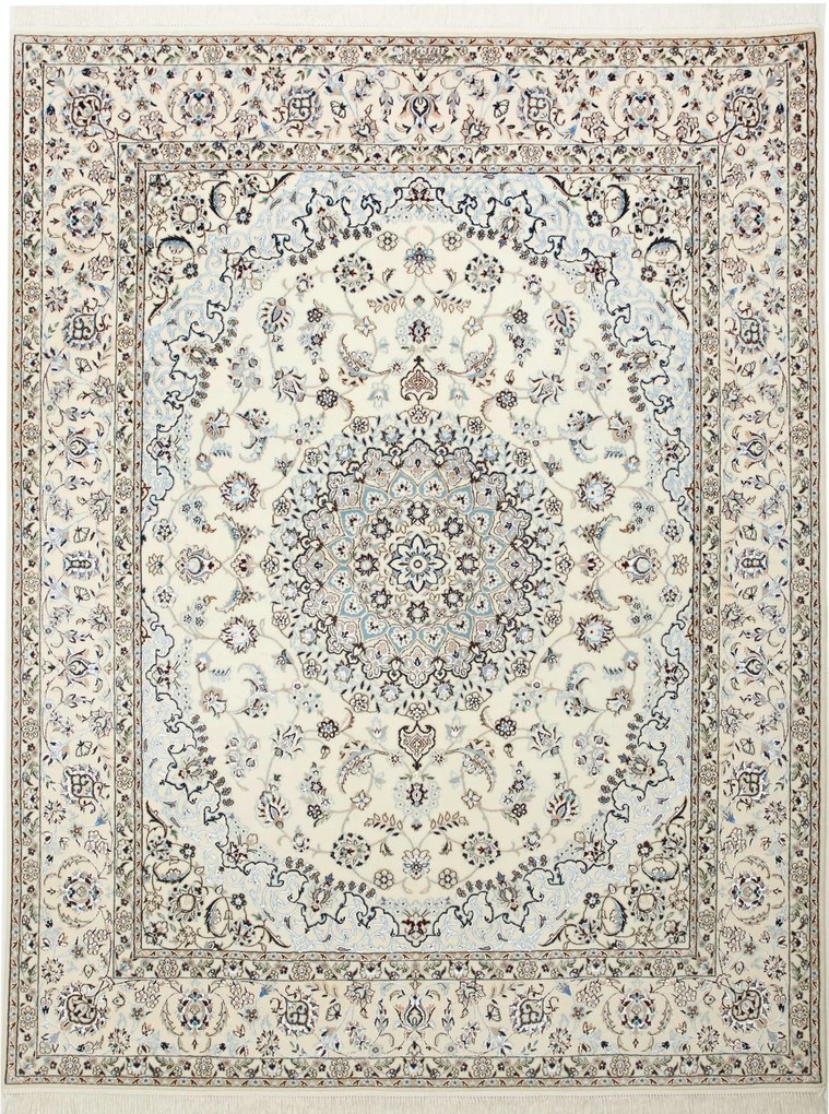 Nain Tappeto persiano 160 x 210 Beige (Iran) Annodato A Mano