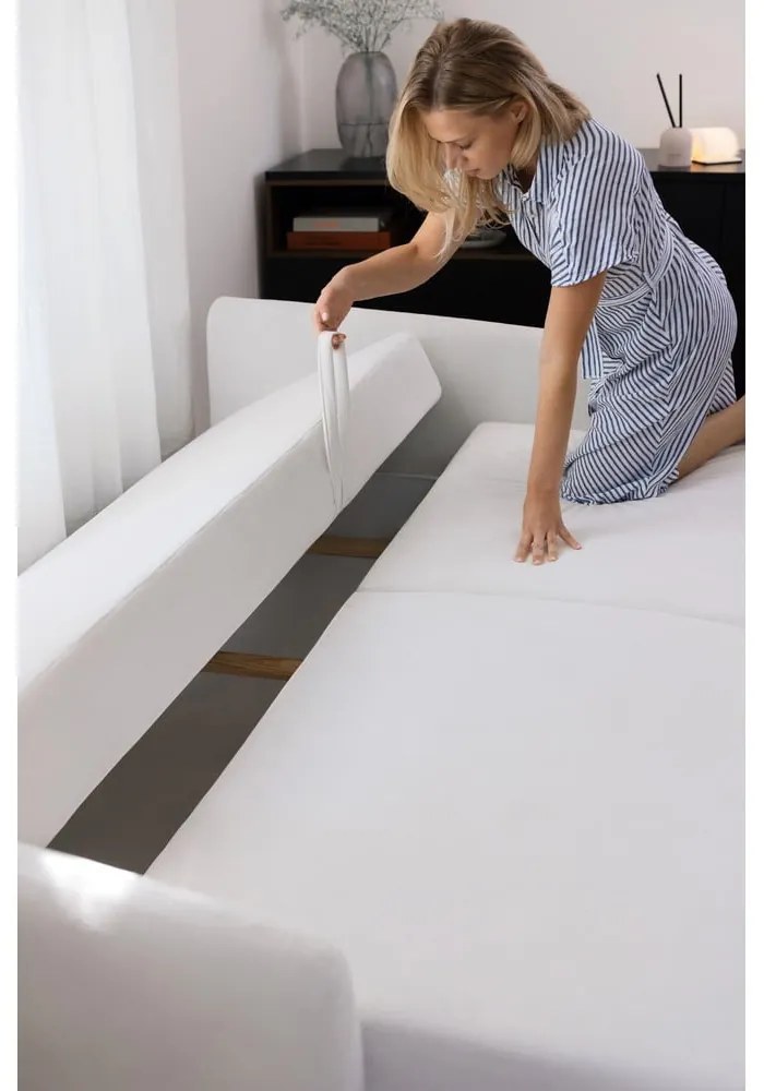 Divano marrone allungabile/con contenitore con rivestimento in velluto a coste 215 cm Bjork – Bonami Selection