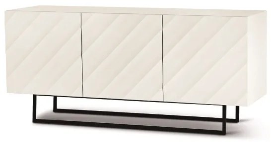 Madia 3 ante in legno 180 cm Bianco piedini sagomati - KALLA