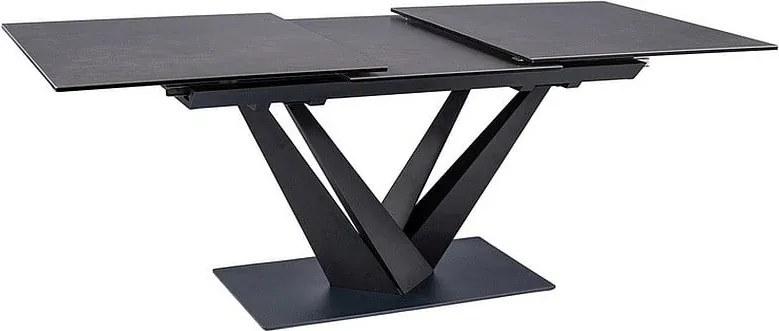 Tavolo allungabile Sorento Ceramic CORSO GREY/nero opaco - L160-220 cm