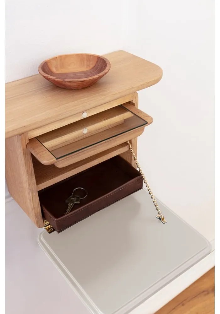 Set da ingresso in rovere con decorazioni in bianco e naturale One More Look - UMAGE