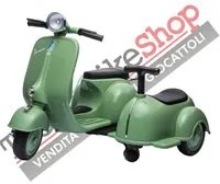 Moto Elettrica per Bambini Vespa Sidecar Small 6V colore Verde