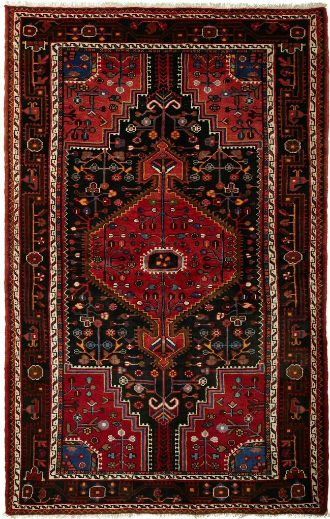 Hamedan Tappeto 140 x 220 (Iran) Annodato A Mano