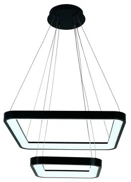 Brilagi - Lampadario dimmerabile LED a sospensione su cavo FALCON SLIM LED/78W/230V 50x50 cm nero + telecomando