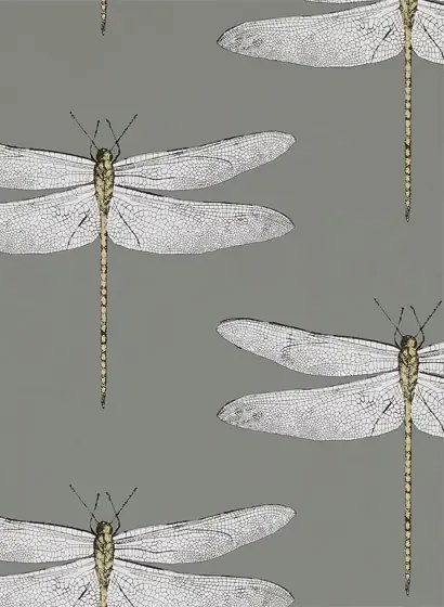 Harlequin Carta da parati Demoiselle - Graphite/ Almond