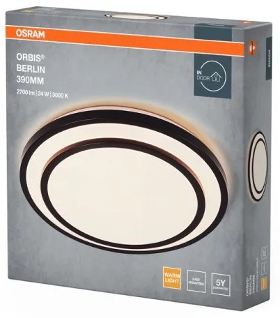 Osram - Plafoniera LED ORBIS BERLIN LED/24W/230V Ø 39 cm nera