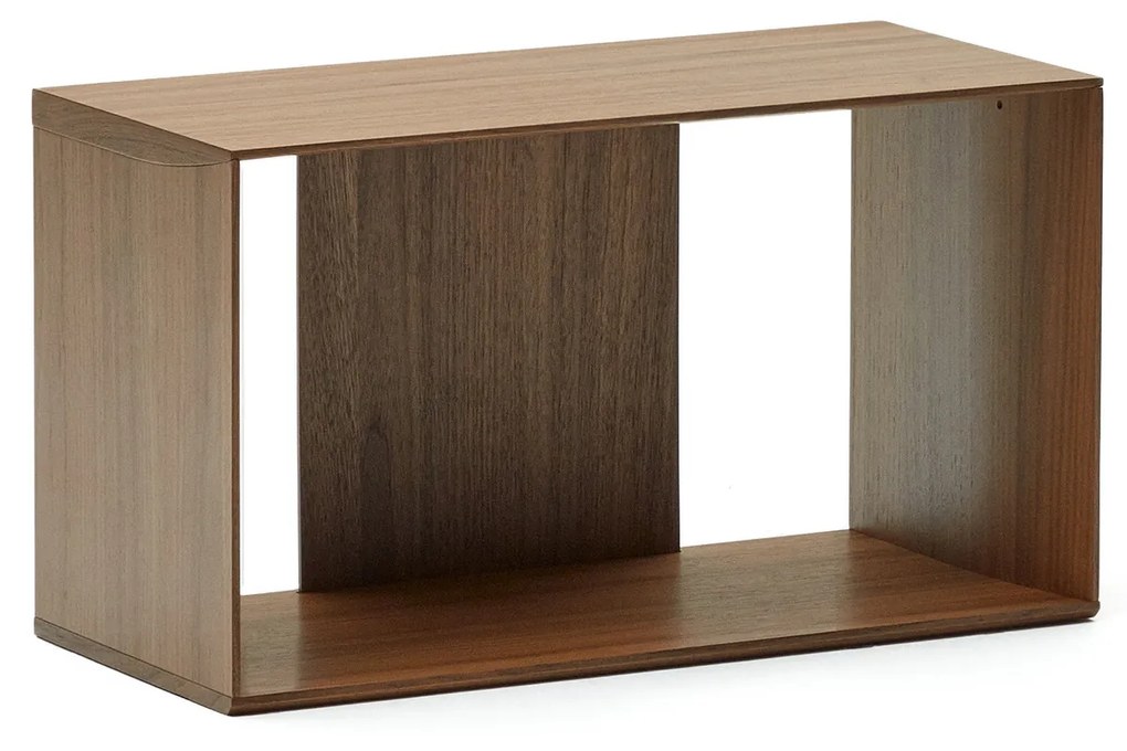 Kave Home - Modulo libreria medio Litto impiallacciato noce 67 x 38 cm