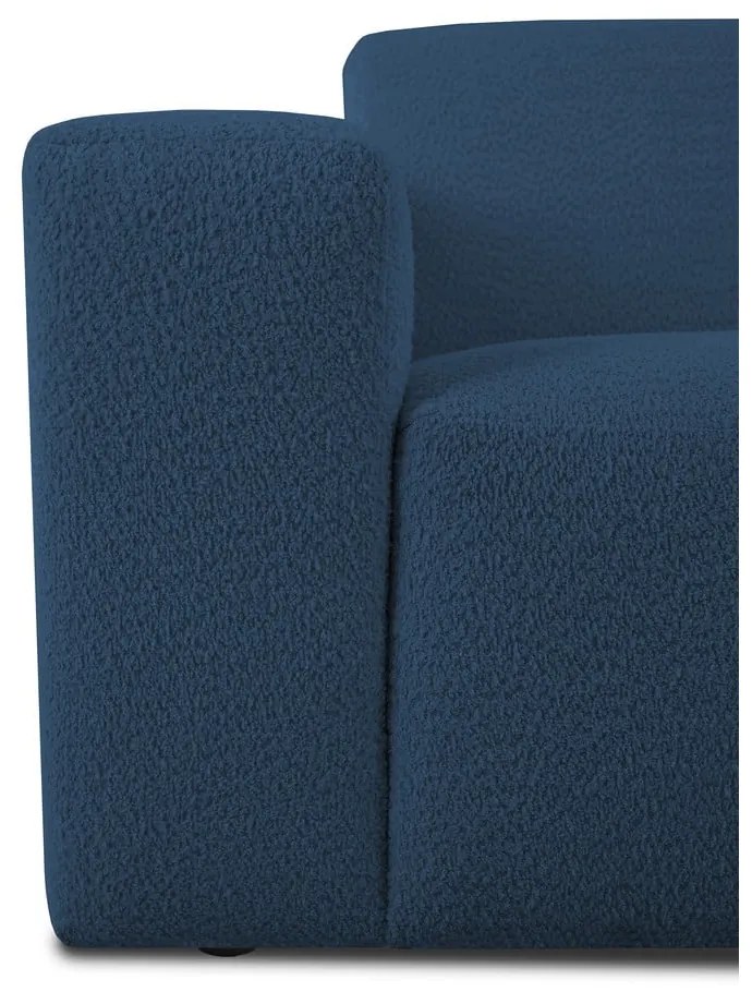 Divano angolare blu scuro in tessuto bouclé (a U) Roxy - Scandic