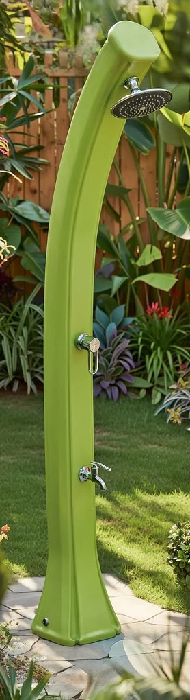 Doccia Solare da Giardino 44L Miscelatore e Lavapiedi Verde...
